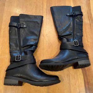 Tall, black boots -  size 10 (fits fuller calf)